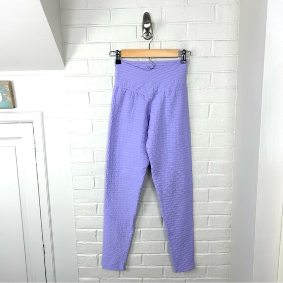 BootybyBrabants Lilac Croco Skin High Rise Leggings OS - Picture 1 of 10